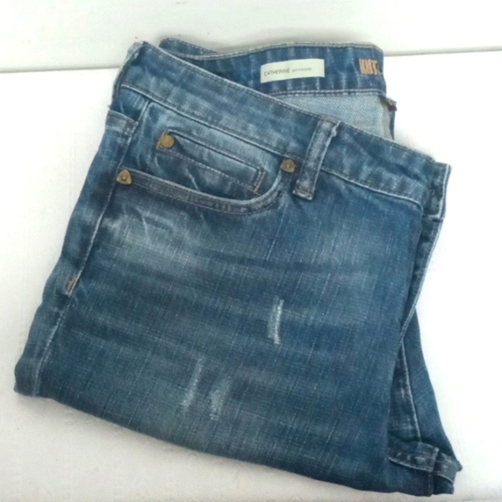 KUT from the Kloth Catherine Boyfriend Distressed Women's Jeans Size  10